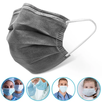 

5pcs Men Women Cotton Anti Dust Mask Activated Carbon Filter 3 Layers Mouth Mask Muffle Bacteria Proof Flu Face Masks