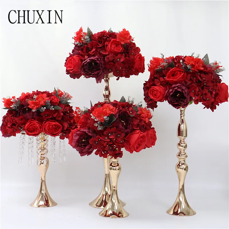 CHUXIN Homemade 35cm red hemisphere wedding decoration road lead artificial rose ball DIY home party event table flower decor
CHUXIN Homemade 35cm red hemisphere wedding decoration road lead artificial rose ball DIY home party event table flower decor