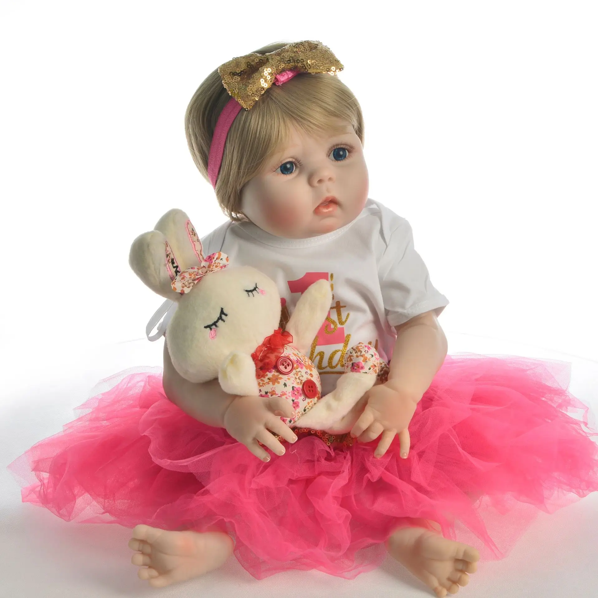 23-inch 57 Cm High Simulation Full Silicone Soft Newborn Baby Doll, 2 Years Old Children Cute Delicate Blond Short Hair Doll
23-inch 57 Cm High Simulation Full Silicone Soft Newborn Baby Doll, 2 Years Old Children Cute Delicate Blond Short Hair Doll