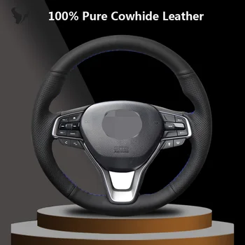 Hand-stitched Black Genuine Leather Steering Wheel Cover for Honda Accord 10 2018 2019 Insight 2019
Hand-stitched Black Genuine Leather Steering Wheel Cover for Honda Accord 10 2018 2019 Insight 2019