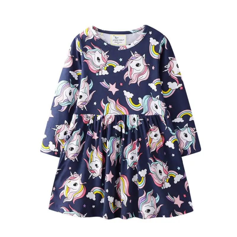 Cotton Dresses Girls summer Long Sleeve kids new designed print cartoon lovely animals color unicorn Girls Dress clothes
Cotton Dresses Girls summer Long Sleeve kids new designed print cartoon lovely animals color unicorn Girls Dress clothes