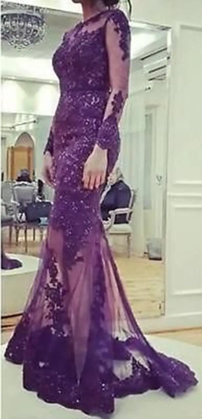 Robe de soiree 2018 Mermaid High Neck Long Sleeves Beading Tulle Evening gown Appliqued Formal mother of the bride dresses
Robe de soiree 2018 Mermaid High Neck Long Sleeves Beading Tulle Evening gown Appliqued Formal mother of the bride dresses