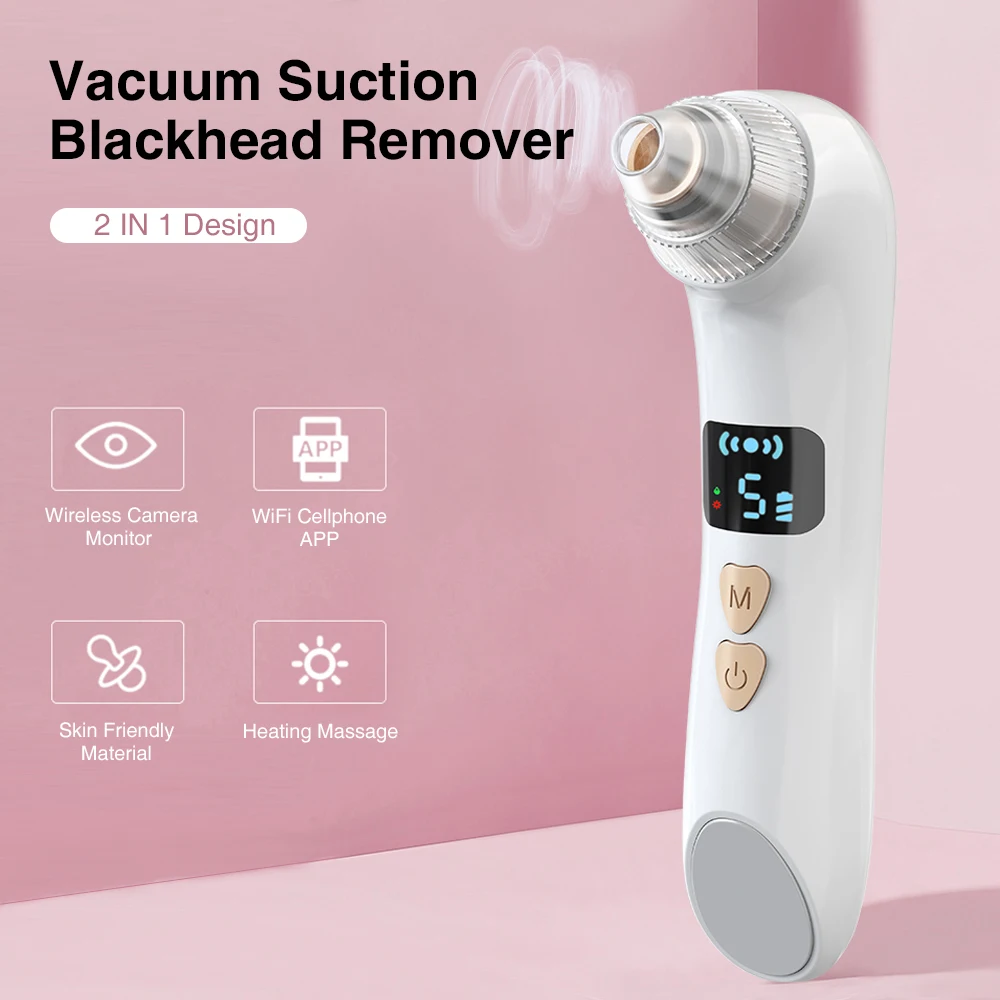 E5 Electric Vacuum Suction Blackhead Remove USB Rechargeable Facial Pore Cleaner WiFi Wireless Camera Monitor Comedone Spot Acne
E5 Electric Vacuum Suction Blackhead Remove USB Rechargeable Facial Pore Cleaner WiFi Wireless Camera Monitor Comedone Spot Acne