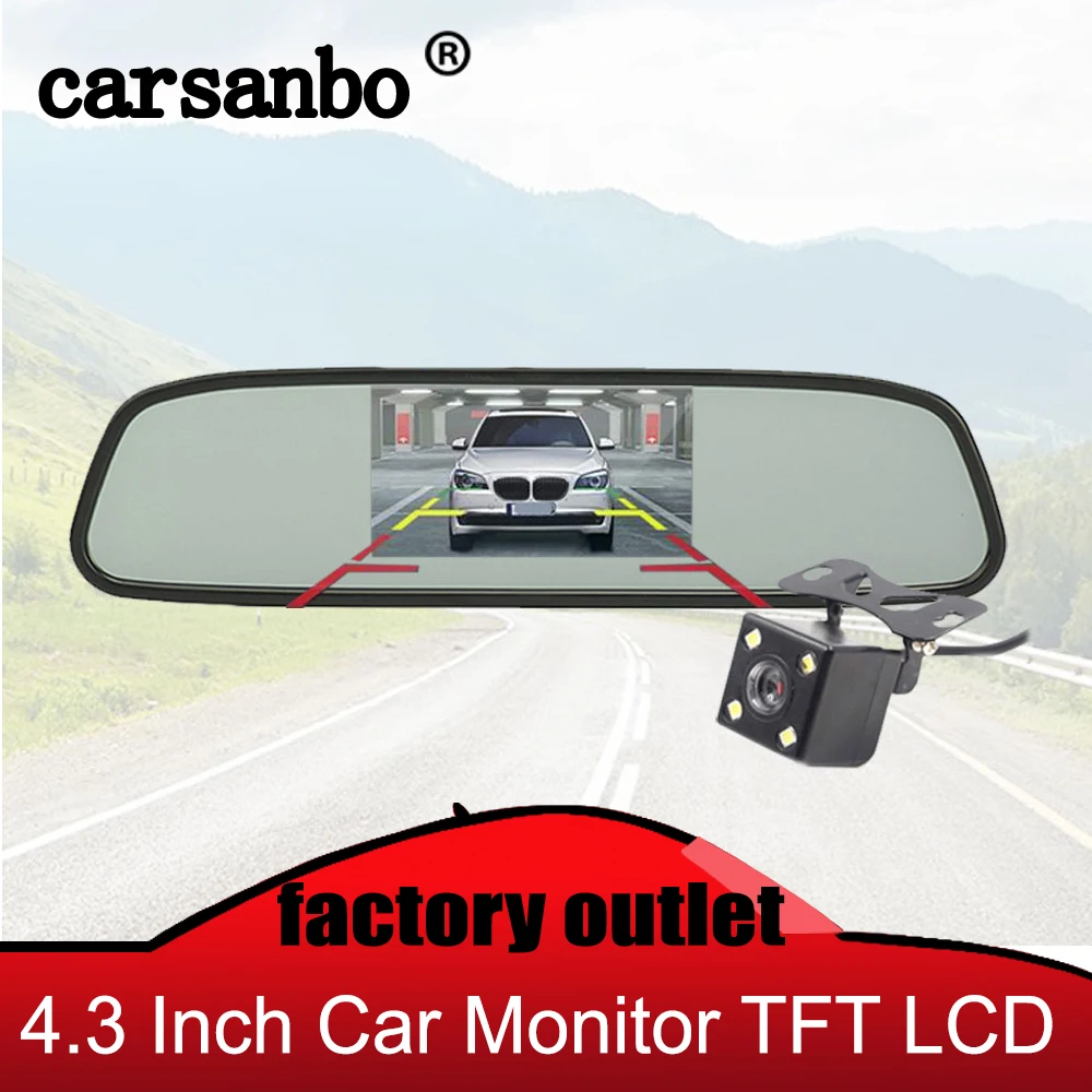 Carsanbo 4.3 Inch Car Mirror Parking Reverse Monitor TFT LCD Display Support Rear View Camera Car Styling
Carsanbo 4.3 Inch Car Mirror Parking Reverse Monitor TFT LCD Display Support Rear View Camera Car Styling