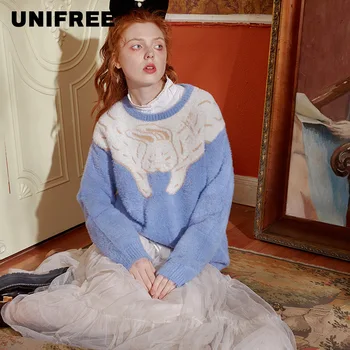 Unifree soft milk blue sweater women's French lazy style color matching Korean spring 2020 NEW U194K685DT
Unifree soft milk blue sweater women's French lazy style color matching Korean spring 2020 NEW U194K685DT