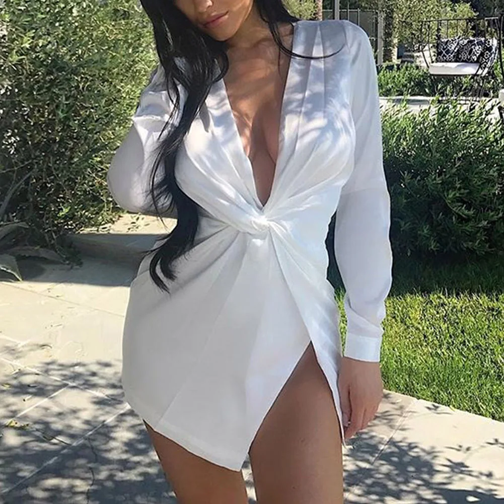Bikitique Mini Party Dress Deep V-Neck Long Sleeve Pleated Split Dress Women Date Nightclub Sexy Dress Casual Bodycon Dress
Bikitique Mini Party Dress Deep V-Neck Long Sleeve Pleated Split Dress Women Date Nightclub Sexy Dress Casual Bodycon Dress