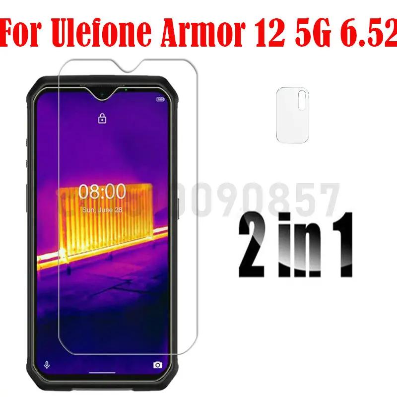 2-in-1 Camera Tempered Glass On For Ulefone Armor 12 5G 6.52“ Screen Protector 2.5D | Мобильные телефоны и аксессуары