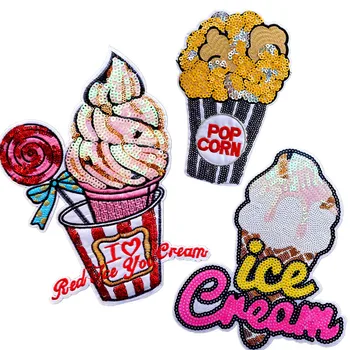 Fine Embroidered Cloth Stickers Large Sequins Embroidered Patch Stickers Ice Cream Popcorn DIY Clothes Bag Decorative Stickers
Fine Embroidered Cloth Stickers Large Sequins Embroidered Patch Stickers Ice Cream Popcorn DIY Clothes Bag Decorative Stickers