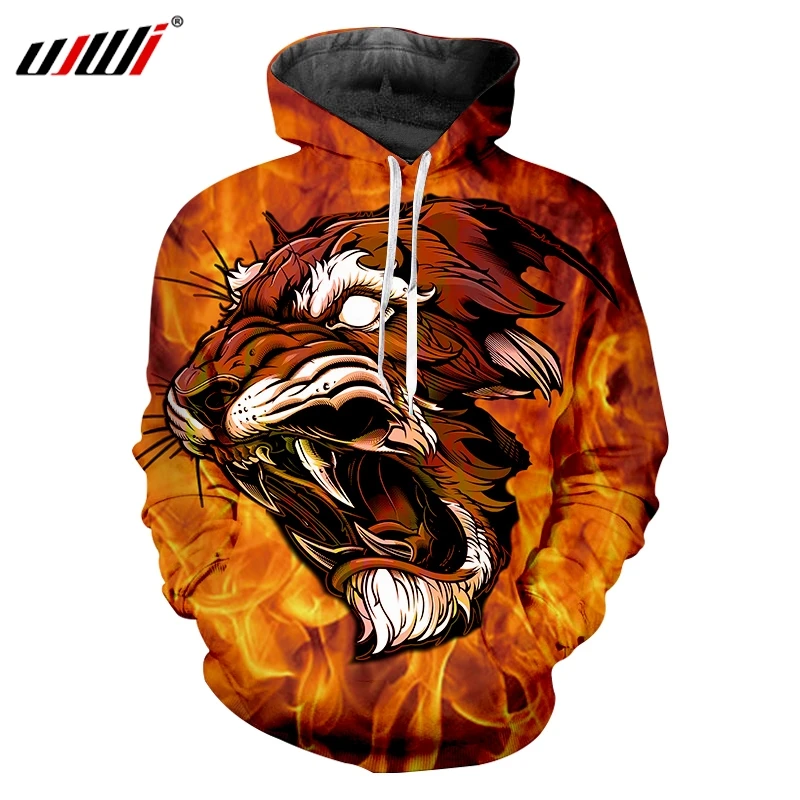UJWI 2020 New Harajuku Print Flame Tiger 3D Hoodies Animal Sweatshirts Men Women's Hiphop Punk Hooded Pullovers Jumpers Big Size
UJWI 2020 New Harajuku Print Flame Tiger 3D Hoodies Animal Sweatshirts Men Women's Hiphop Punk Hooded Pullovers Jumpers Big Size