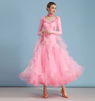 Standard Ballroom Dresses Women Long Sleeve Lycra Stretchy Ballroom Dancing Costume Adult Waltz Ballroom Competition Dance Dress
Standard Ballroom Dresses Women Long Sleeve Lycra Stretchy Ballroom Dancing Costume Adult Waltz Ballroom Competition Dance Dress