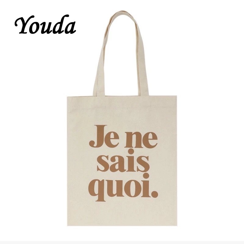 

Youda Canvas Shopping Bag for Women Large Capacity Tote Bag Fashion Letter Printing Women's Shoulder Bag Conventional 2021
