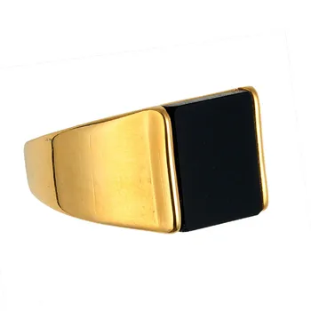 New Fashion Retro Golden Square Black Gemstone Ring Fashion Men's Jewelry Titanium Steel Men's Ring Jewelry
New Fashion Retro Golden Square Black Gemstone Ring Fashion Men's Jewelry Titanium Steel Men's Ring Jewelry