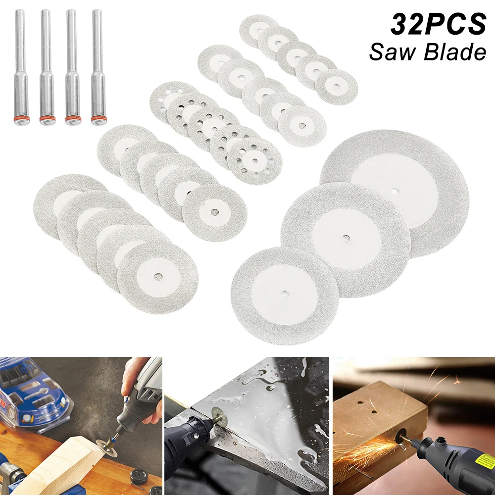32pcs Cutting Tool Saw Blades for Dremel Metal Cutter Power Tools Rotary Tool Wood Cutting Discs Drill Mandrel Cutoff
32pcs Cutting Tool Saw Blades for Dremel Metal Cutter Power Tools Rotary Tool Wood Cutting Discs Drill Mandrel Cutoff