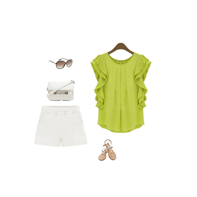 The New Organ Fold Short-Sleeved Chiffon Unlined Upper Garment Of Female Loose Feifei Summer Shirt Sleeve Chiffon Blouseouse
The New Organ Fold Short-Sleeved Chiffon Unlined Upper Garment Of Female Loose Feifei Summer Shirt Sleeve Chiffon Blouseouse