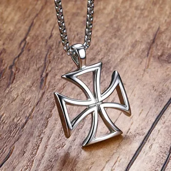 Vnox Men's Maltese Cross Pendant Necklace Stainless Steel Vintage Hollow Male Necklace Ordre du Temple Free Chain 24"
Vnox Men's Maltese Cross Pendant Necklace Stainless Steel Vintage Hollow Male Necklace Ordre du Temple Free Chain 24"