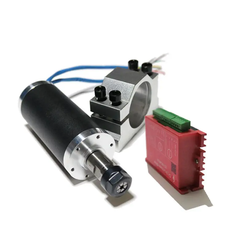 ER11 250W 12000rpm 0.5294N.m high speed brushless spindle CNC engraving machine spindle + driver + motor base kit
ER11 250W 12000rpm 0.5294N.m high speed brushless spindle CNC engraving machine spindle + driver + motor base kit