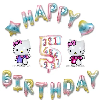 18pcs/lot hello kitty theme happy birthday balloons include letters foil balloon and cute hello kitty ballon
18pcs/lot hello kitty theme happy birthday balloons include letters foil balloon and cute hello kitty ballon