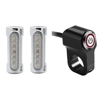 1 Pair Led Highway Bar Switchback Driving Light/Turn Signal Light & 1 Pcs 7/8 Inch 22Mm Handlebar Power Button Switch
1 Pair Led Highway Bar Switchback Driving Light/Turn Signal Light & 1 Pcs 7/8 Inch 22Mm Handlebar Power Button Switch