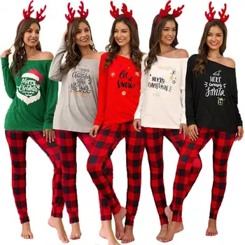 Women Xmas Letter Print Off Shoulder Christmas Party Plaid Nightwear Pyjamas PJS H7EF
Women Xmas Letter Print Off Shoulder Christmas Party Plaid Nightwear Pyjamas PJS H7EF