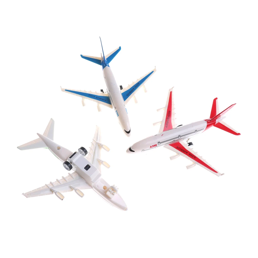 Plastic Air Bus Model Kids Children Pull Back Airliner Passenger Plane Toys_vi 