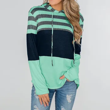 sweatshirt Women's Long Sleeve Striped Color Block Drawstring front zipper Hoodie Sweatshirt Top sudadera mujer
sweatshirt Women's Long Sleeve Striped Color Block Drawstring front zipper Hoodie Sweatshirt Top sudadera mujer