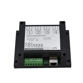 GeekTeches NC400 RJ45 TCP / IP WEB Remote Control Board With 4 Channels Relay UDP W5500 Networking Controller
GeekTeches NC400 RJ45 TCP / IP WEB Remote Control Board With 4 Channels Relay UDP W5500 Networking Controller