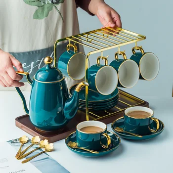 Nordic Luxury Coffee Pot Set Afternoon Ceramic European-Style Coffee Pot Cold Brew Gooseneck Ice Chaleira Coffeeware Af50kf
Nordic Luxury Coffee Pot Set Afternoon Ceramic European-Style Coffee Pot Cold Brew Gooseneck Ice Chaleira Coffeeware Af50kf