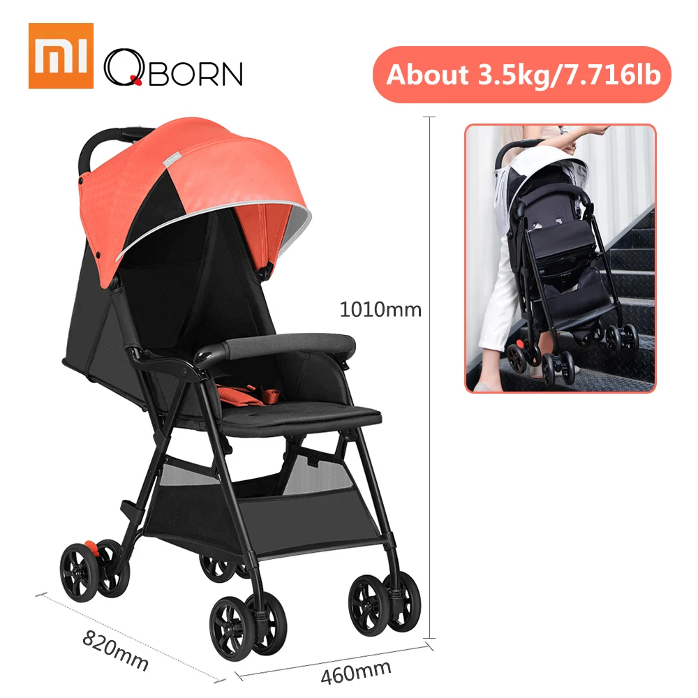 Xiaomi QBORN Lightweight Folding Stroller Baby Stroller Adjustable Angle 3 Layer Waterproof Canopy Universal Baby Carriage
Xiaomi QBORN Lightweight Folding Stroller Baby Stroller Adjustable Angle 3 Layer Waterproof Canopy Universal Baby Carriage