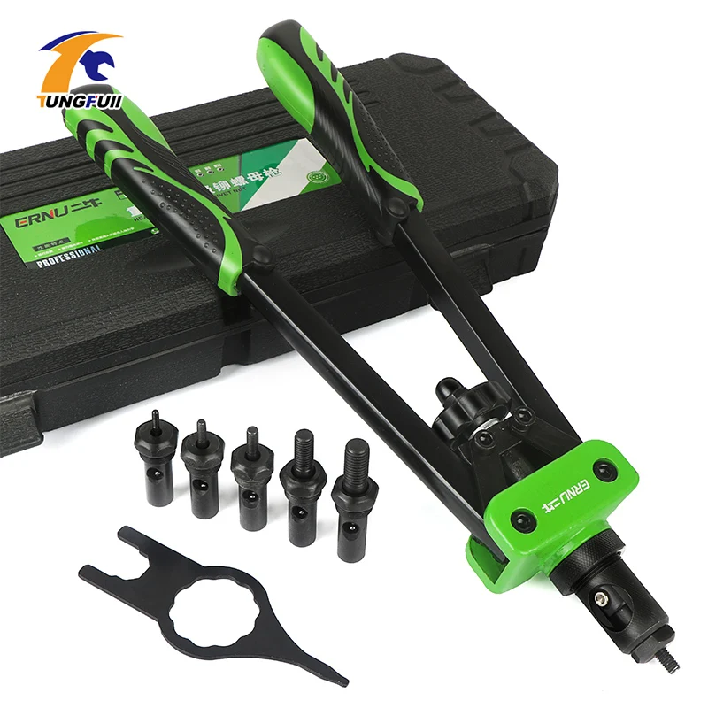 Manual Riveter 13" 14" Blind Rivet Nut Gun Heavy Hand Inser Nut Tool Manual Mandrels M3 M4 M5 M6 M8 M10 With A Luxury Box
Manual Riveter 13" 14" Blind Rivet Nut Gun Heavy Hand Inser Nut Tool Manual Mandrels M3 M4 M5 M6 M8 M10 With A Luxury Box