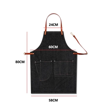 Casual Chef Removable Denim Barista Leather Strap Bartender Multi Pocket BBQ Uniform Work Adjustable Bib Apron Baker
Casual Chef Removable Denim Barista Leather Strap Bartender Multi Pocket BBQ Uniform Work Adjustable Bib Apron Baker