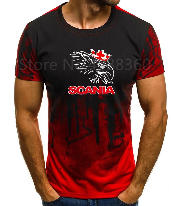 Фото 2019 Ограниченная серия новые мужские футболки модная футболка Saab SCANIA | Мужские футболки (4000353531481)