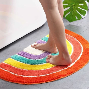 Semicircle Indoor Door Mat Non Slip Soft Plush Bath Floor Carpet Living Room Kitchen Toilet Water Absorbent Rug Home Decorations 
Semicircle Indoor Door Mat Non Slip Soft Plush Bath Floor Carpet Living Room Kitchen Toilet Water Absorbent Rug Home Decorations