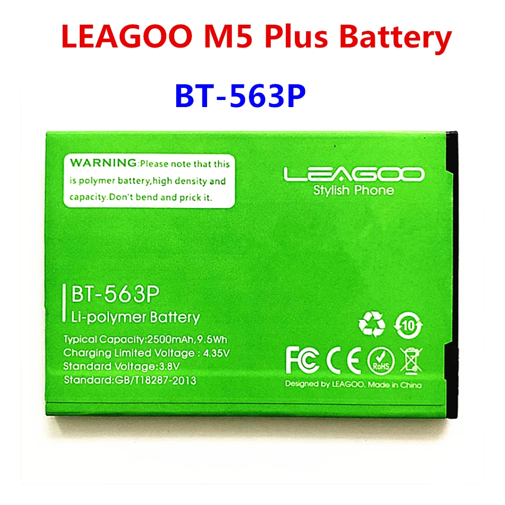 Аккумулятор LEAGOO M5 Plus BT-563P 2500 мАч Новые запасные аккумуляторы для сотового