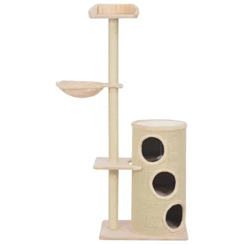 Cat Tree with Sisal Scratching Posts Grey 148 cm Cat Scratchers Multi-level Play Center Fully Functional Beige
Cat Tree with Sisal Scratching Posts Grey 148 cm Cat Scratchers Multi-level Play Center Fully Functional Beige