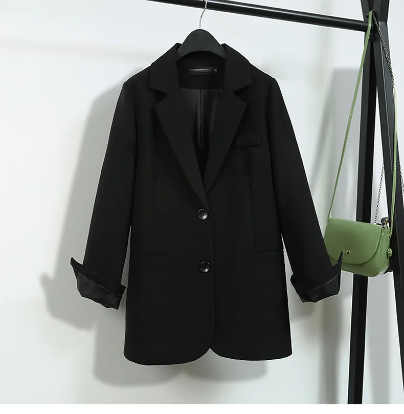 2021 Tailored collar New Black Coat Top Business women suit Korean style slim Mid-Length Cotton Polyester Spring Summer jacket
2021 Tailored collar New Black Coat Top Business women suit Korean style slim Mid-Length Cotton Polyester Spring Summer jacket