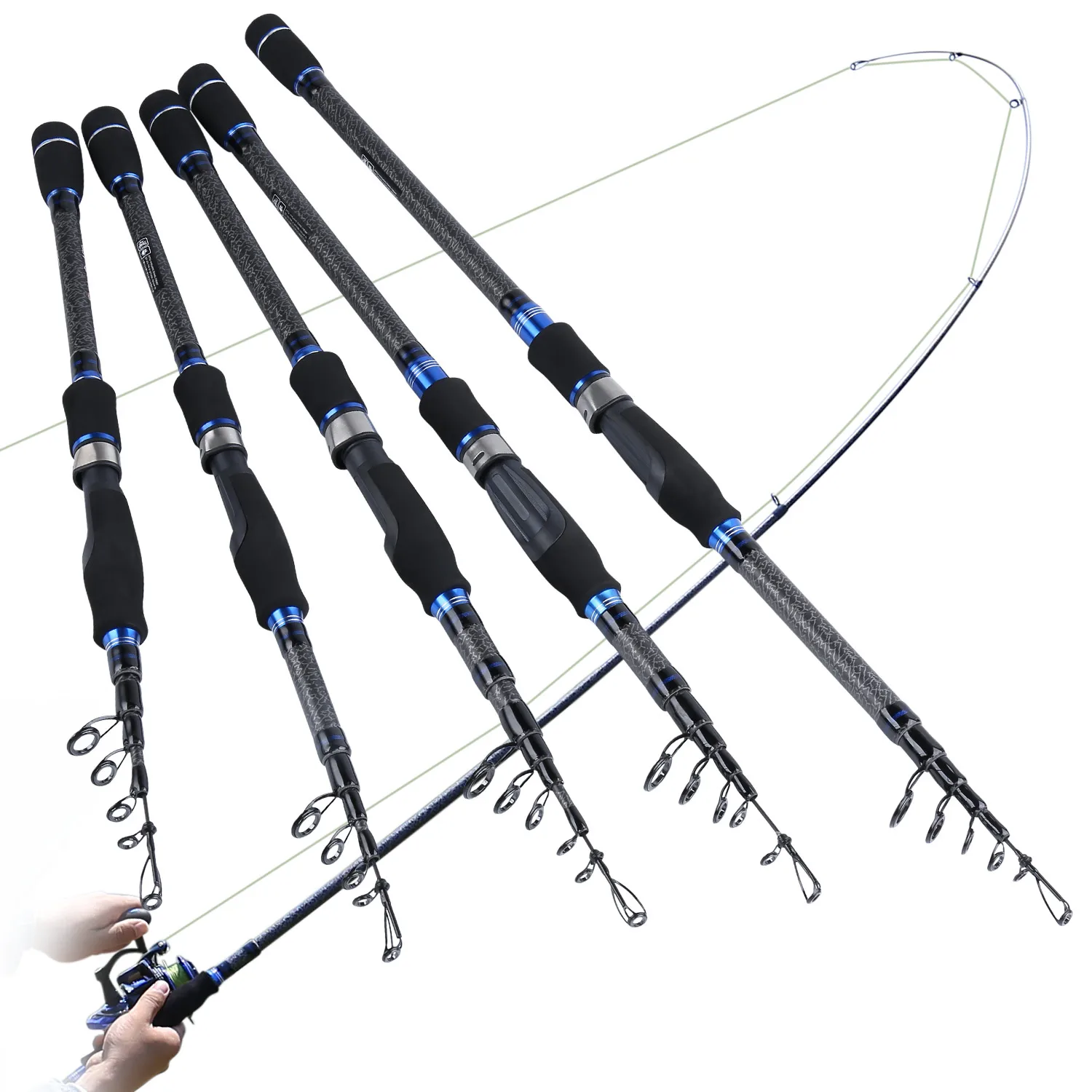 Sougayilang 1.8-3M Telescopic Fishing Rod Ultralight Carbon Portable Spinning Fishing Rods Lure Rod Travel Fishing Tackle Pesce
Sougayilang 1.8-3M Telescopic Fishing Rod Ultralight Carbon Portable Spinning Fishing Rods Lure Rod Travel Fishing Tackle Pesce
