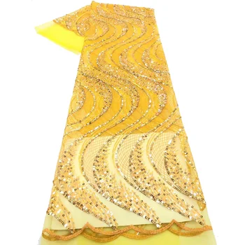 (5yards/pc) fantastic allover embroidered African sequins French net lace fabric yellow tulle lace for wedding party FZZ905
(5yards/pc) fantastic allover embroidered African sequins French net lace fabric yellow tulle lace for wedding party FZZ905