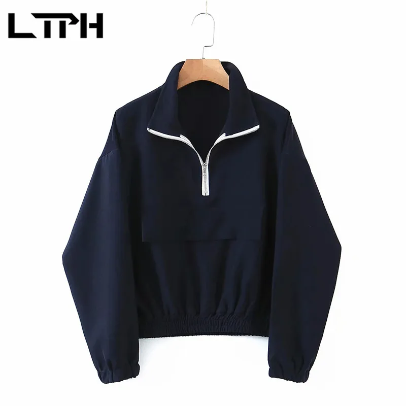 LTPH ins street Casual Loose Shorts women sweatshirt Zipper lapel Solid sweatshirts All-match Outwear 2020 Autumn Winter New
LTPH ins street Casual Loose Shorts women sweatshirt Zipper lapel Solid sweatshirts All-match Outwear 2020 Autumn Winter New