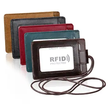 RFID Genuine Leather Business ID Card Credit Wallet Badge Holder Coin Purse Lany A2UA
RFID Genuine Leather Business ID Card Credit Wallet Badge Holder Coin Purse Lany A2UA