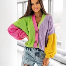 Brangdy New 2021 Autumn Winter Pop Casual Splicing Contrast Color Bright Women's Wool Long Sleeve Cardigan Large Loose Top Coat
Brangdy New 2021 Autumn Winter Pop Casual Splicing Contrast Color Bright Women's Wool Long Sleeve Cardigan Large Loose Top Coat