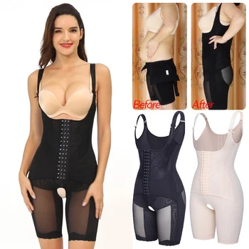 Women Waist Trainer Shapewear Bodysuit Postparto Recovery Full Body Shaper Tummy Control Slimming Underwear Fajas Colombianas 
Women Waist Trainer Shapewear Bodysuit Postparto Recovery Full Body Shaper Tummy Control Slimming Underwear Fajas Colombianas