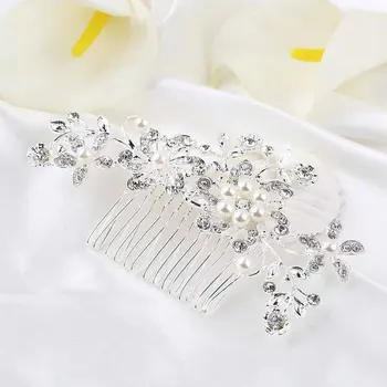 Bridal Hair Comb Crystal Tiara Imitation Pearls Gorgeous Hair jewelry Wedding Decoration Fashion jewelry Accessories New Hot
Bridal Hair Comb Crystal Tiara Imitation Pearls Gorgeous Hair jewelry Wedding Decoration Fashion jewelry Accessories New Hot