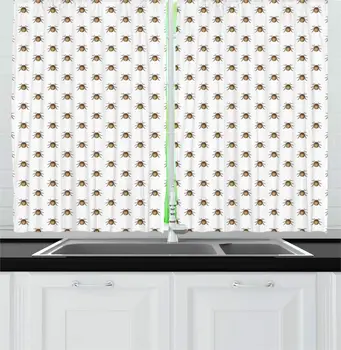 White Pale Peach Yellow Striped Kitchen Curtains Numerous Repeating Cartoon Animated Isolated Colorado Potato Beetles Window
White Pale Peach Yellow Striped Kitchen Curtains Numerous Repeating Cartoon Animated Isolated Colorado Potato Beetles Window