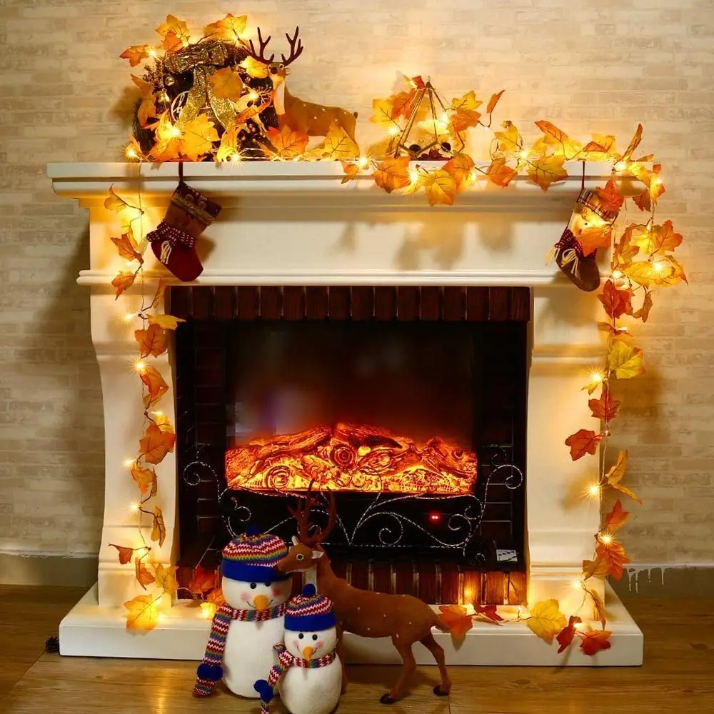 20 Lights Maple Leaves Garland Led Fairy Lights for Christmas Decoration Autumn String Light Festive DIY Halloween Decor
20 Lights Maple Leaves Garland Led Fairy Lights for Christmas Decoration Autumn String Light Festive DIY Halloween Decor