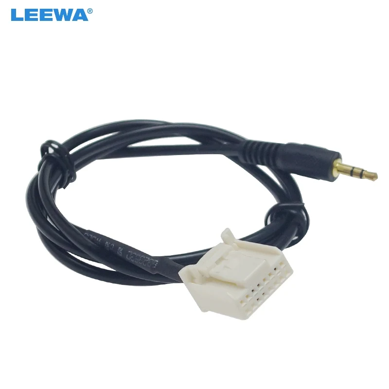 

LEEWA 3.5mm Male Jack AUX-IN Socket Audio Cable for Subaru Forester 2013 Extension Car CD Radio AUX Wire Adapter #CA6158