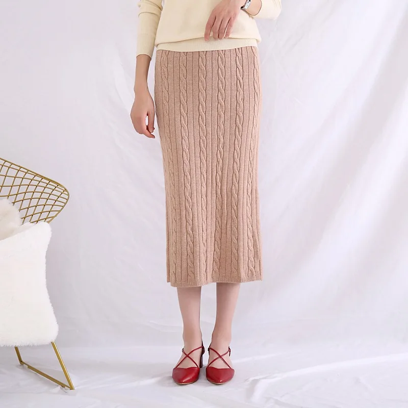 Knitted Skirt Women's 19 Autumn And Winter New Style High-waisted Large Size One-step Skirt Korean-style Slimming Cable Knitting
Knitted Skirt Women's 19 Autumn And Winter New Style High-waisted Large Size One-step Skirt Korean-style Slimming Cable Knitting