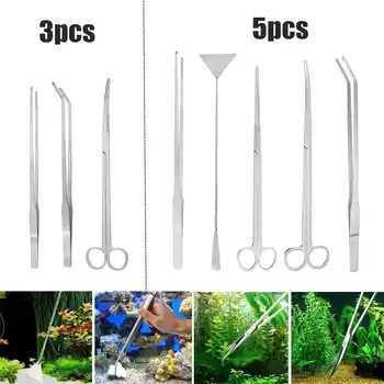 3/5pcs Aquarium Tank Tools Kit Stainless Steel Tweezers Scissors Maintenance Tools Set for Fish Tank Aquatic Plants
3/5pcs Aquarium Tank Tools Kit Stainless Steel Tweezers Scissors Maintenance Tools Set for Fish Tank Aquatic Plants