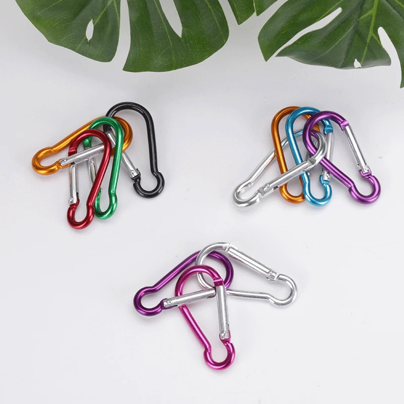 Description Picture 6 of item20PCS Aluminum Alloy Carabiner Key Chain Clip Keyring Snap Hook Water Bottle Buckle Outdoor Camping Travel Climbing Accessories