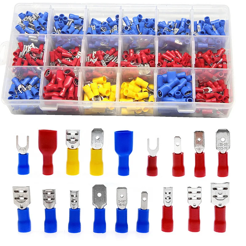 660Pcs Electrical Crimp Spade Ring Terminal Assorted Full Insulated Butt Fork U-type Lugs Rolled Cable Wire Car Accessories Kit
660Pcs Electrical Crimp Spade Ring Terminal Assorted Full Insulated Butt Fork U-type Lugs Rolled Cable Wire Car Accessories Kit