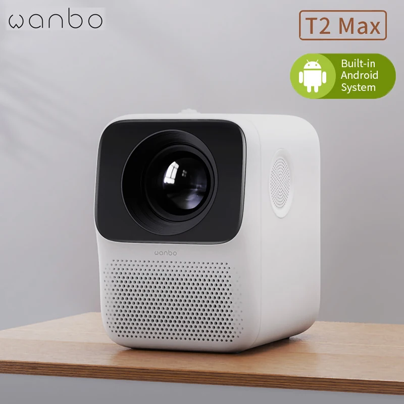 Фото Глобальный Wanbo T2 MAX проектор Android система LCD светодиодный HD 1080P вертикальный Keystone